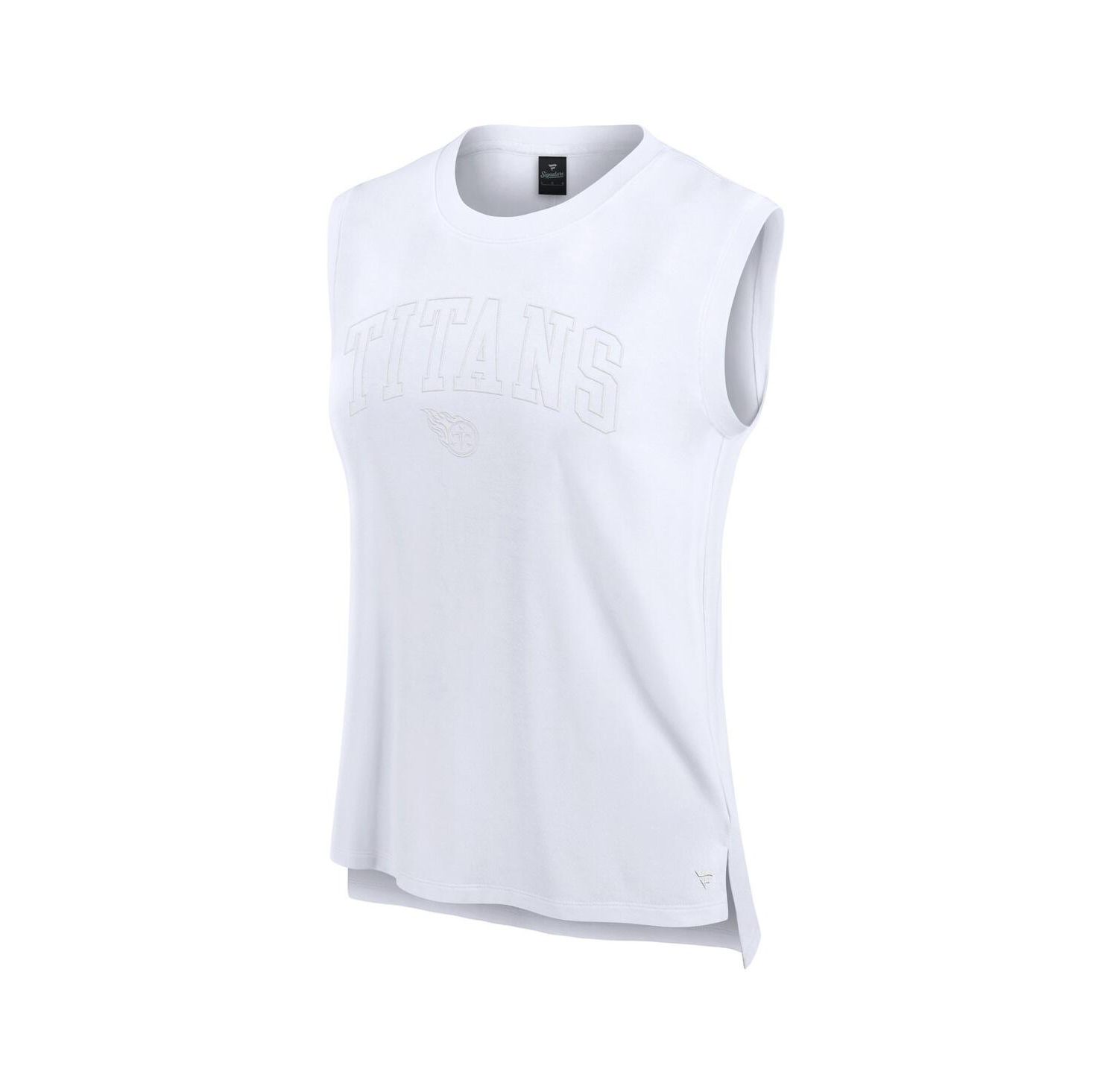 Women's White Tennessee Titans Studio Gym Tank Top