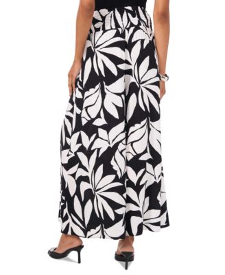 Vince Camuto Womens Printed Flutter Sleeve Top - Smocked Waist Wide-Leg Pants 13190₽