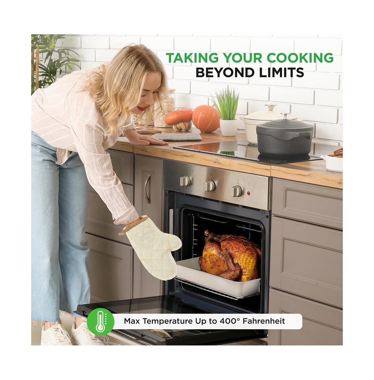 NutriChef 54 Pcs. Home Kitchen Cookware, Kitchen Tools, and Bakeware Set - High-Quality Ceramic Kitchenware Pots and Pans (Taupe - Brown