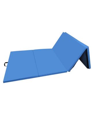 120x48in All Purpose Folding Gymnastics Mat, Blue (2 Pack)