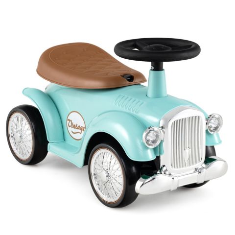 Детская игрушка Gymax 1930 Classic Retro Sit to Stand Ride-On Toy with Working Steering Wheel, 23"L x 10.5"W x 13.5"H, 55 lbs Capacity, Ages 18-36 Months, цвет: Коричневый