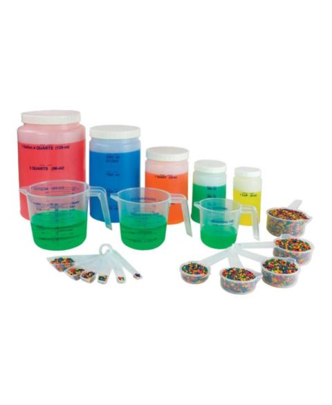 Детские игрушки Kaplan Early Learning Company Classroom Measurement 17-Piece Measuring Cup Set, Ages 5+, цвет: Разноцветный