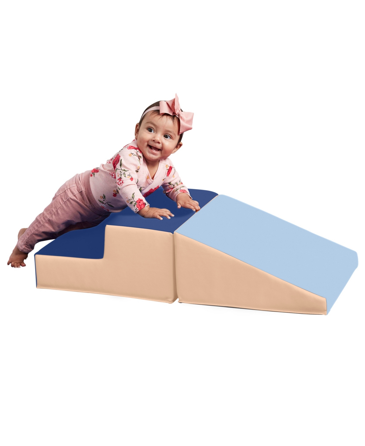 ECR4Kids SoftZone Junior Little Me Climb and Slide, 2-Piece - Earthtone