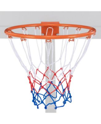 15 Inch Basketball Rim Goal Replacement with All Weather Net and Mounting Hardware-Orange
