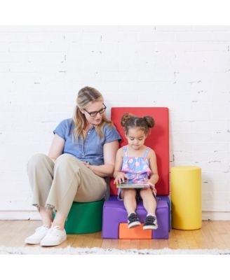 SoftZone Crawl and Climb Playtime Playset, Earthtone, 6-Piece