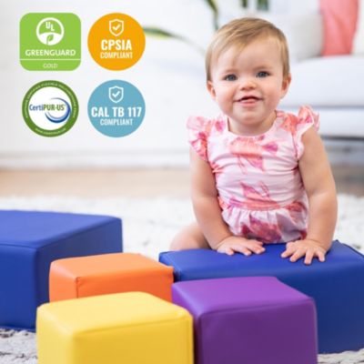 SoftZone Toddler Foam Building Blocks, Contemporary, 7-Piece