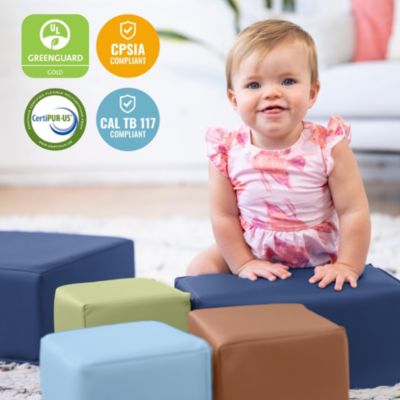SoftZone Toddler Foam Building Blocks, Contemporary, 7-Piece