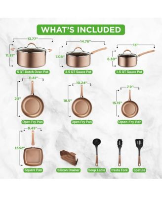 Kitchenware Pots & Pans Set – High qualified Basic Kitchen Cookware Set, Non-Stick (14-Piece Set)