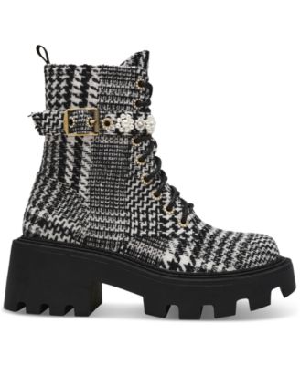 Women's Heathr Embellished Lug Sole Combat Booties