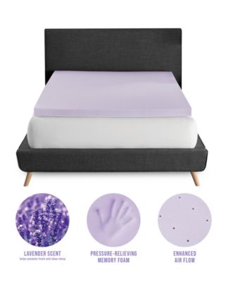 3" Lavender Infused Memory Foam Mattress Topper, California King