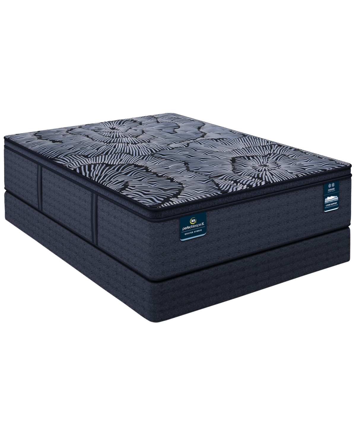 Serta Perfect Sleeper X Lexton Medium Pillow Top 14.25" Quilted Hybrid Mattress Set In No Color