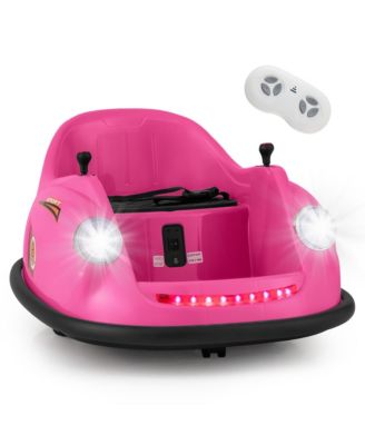 12V Electric Kids Ride on Bumper Car Battery Powered Bumping Car w/ Remote Control Pink