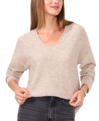 Cozy Sequin V-Neck Sweater main image 1