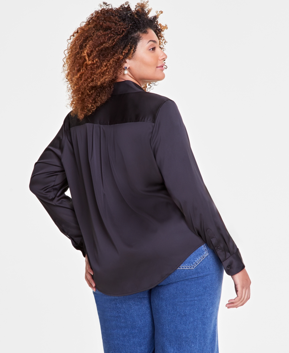 On 34th Trendy Plus Size Utility Shirt, Created for Macy's