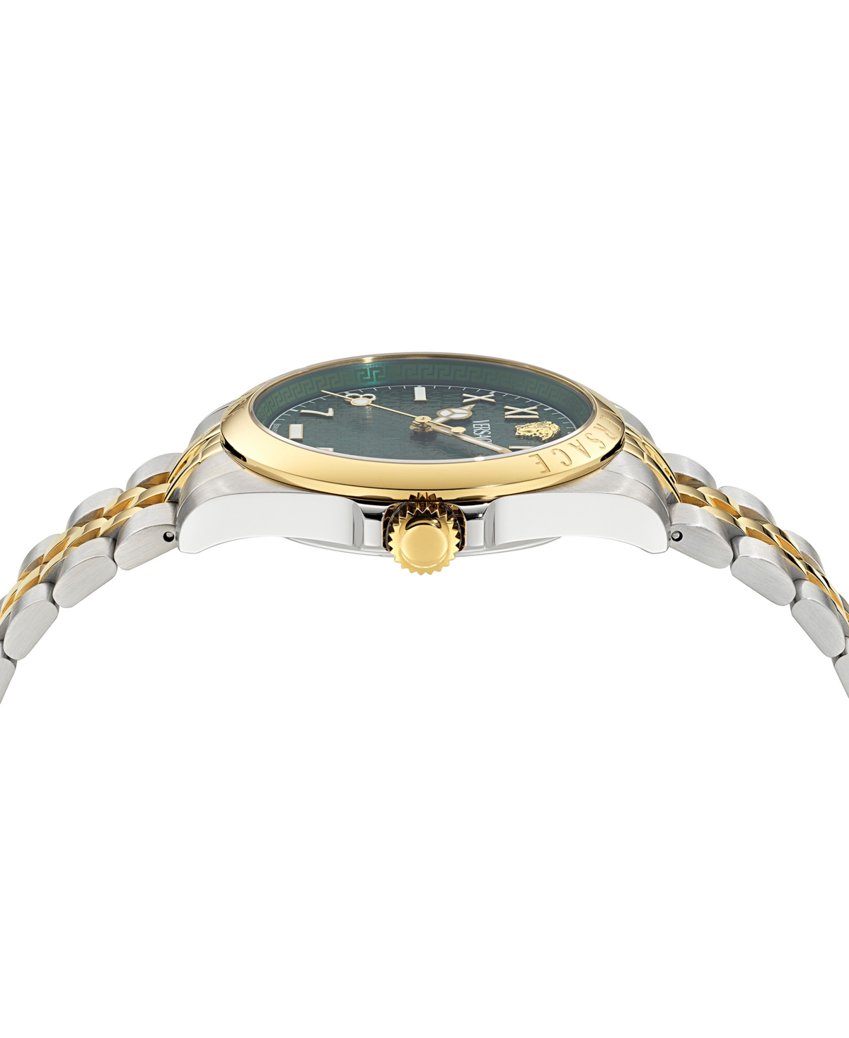 Versace Men's Swiss Two-tone Stainless Steel Bracelet Watch 42mm In Two Tone