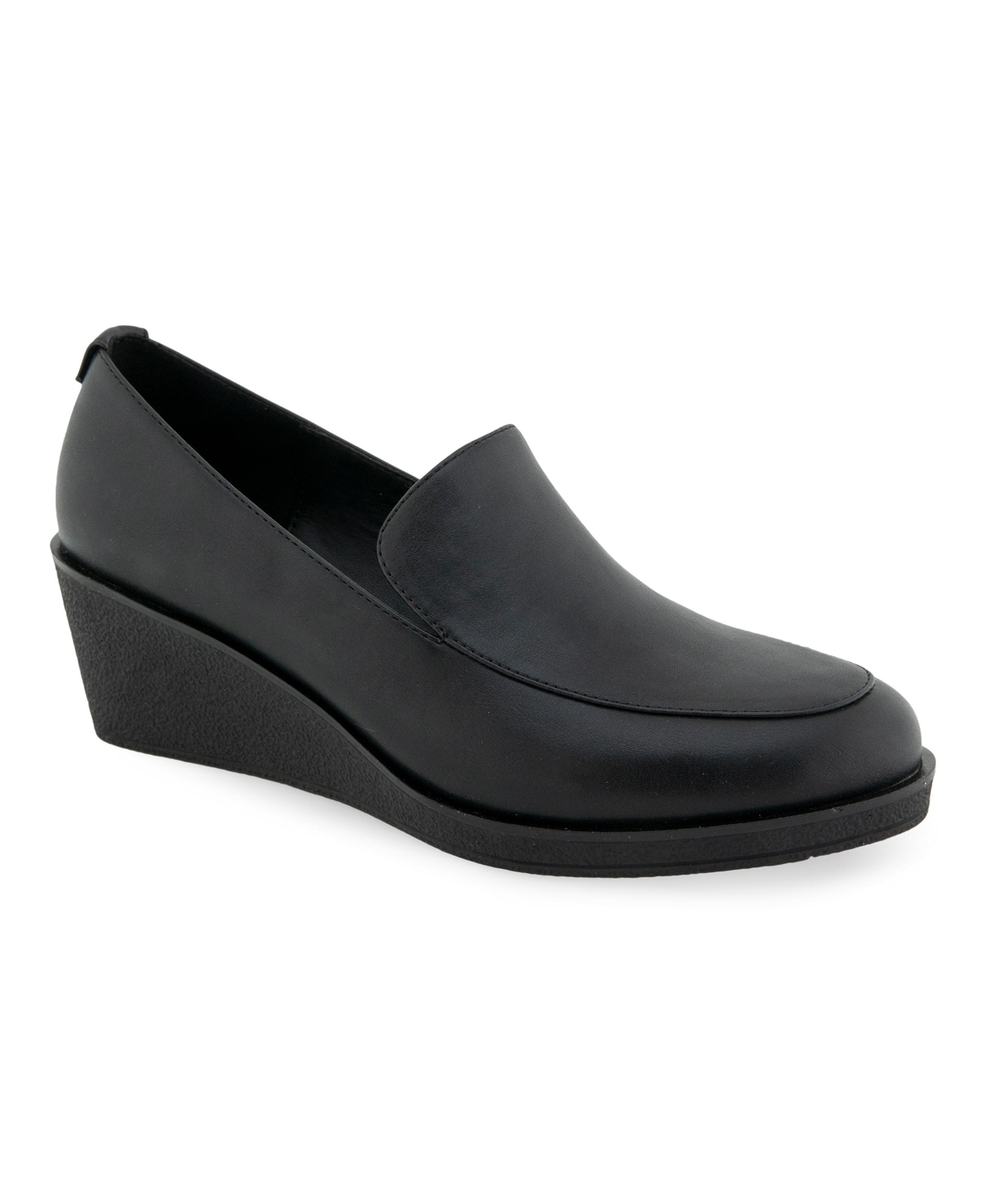 AEROSOLES WOMEN'S BASIL WEDGE HEEL LOAFERS 