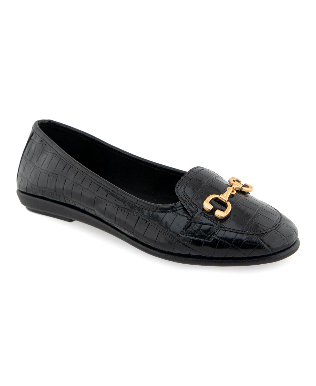 AEROSOLES WOMEN'S BOBBI BUCKLE BALLET FLATS 
