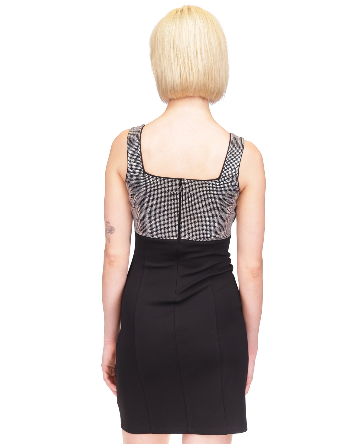 Michael Michael Kors Women's Square-Neck Embellished Sleeveless Mini Dress