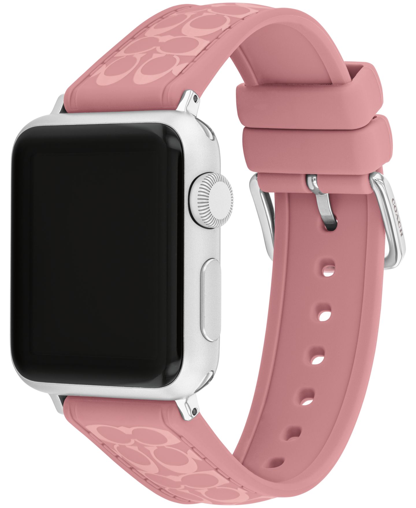 Женский ремешок для часов COACH True Pink Silicone Apple Watch Strap 38mm, 40mm, 41mm — фото 2