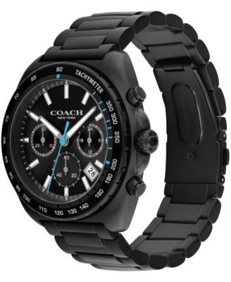 COACH Men's Charter Ionic Plated Black Stainless Steel Bracelet