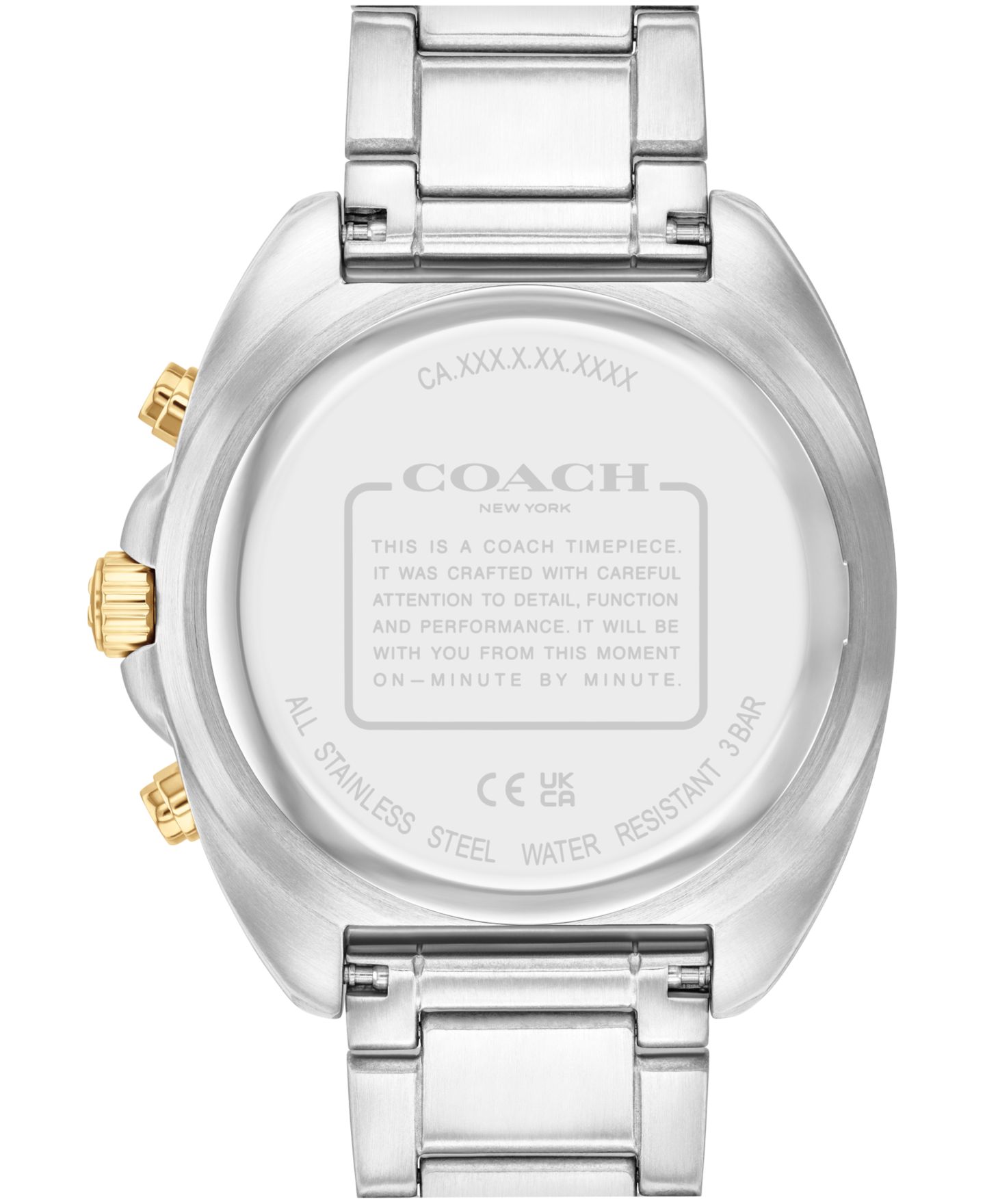 Мужские часы Coach Charter, двухцветный браслет из нержавеющей стали, 44.5 мм — фото 3