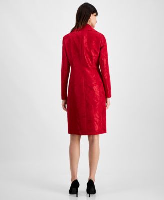 Floral Jacquard Topper Jacket & Sheath Dress