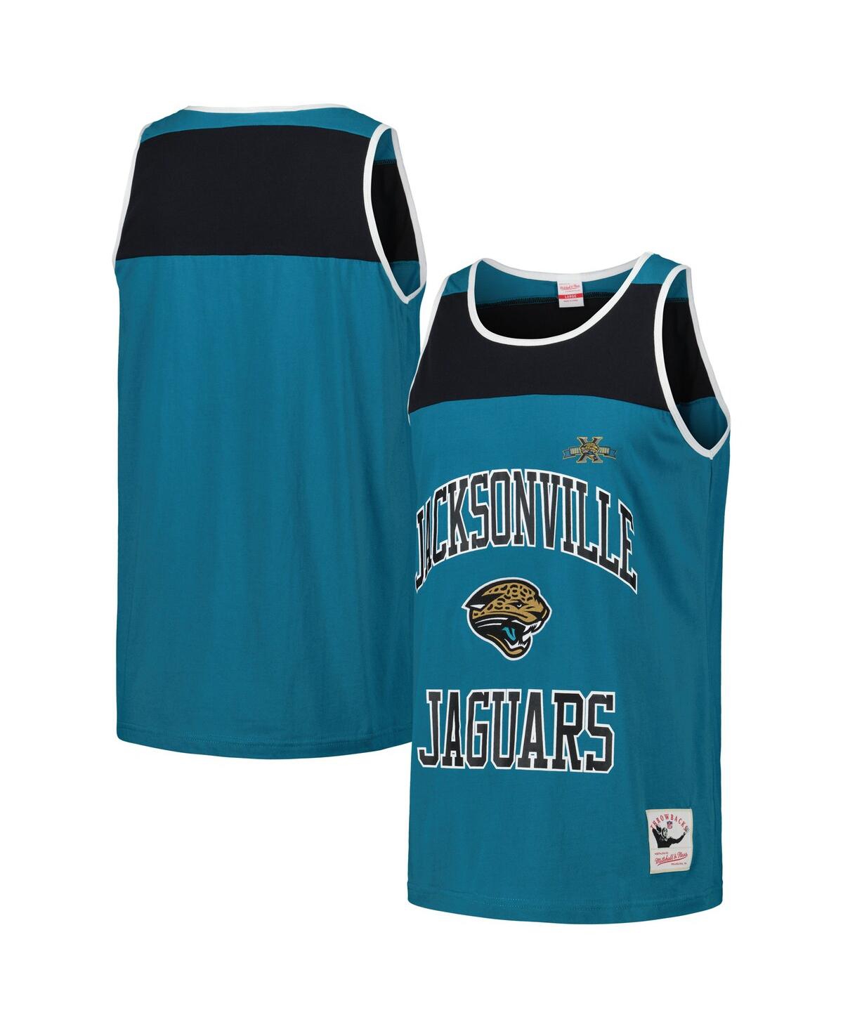 Men's Teal/Black Jacksonville Jaguars Gridiron Classics Heritage Colorblock Tank Top - Teal/Black