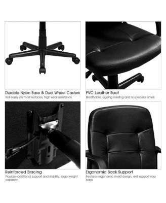 Ergonomic Office Chair with 360-degree Wheels