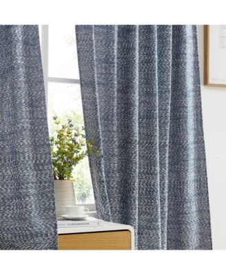 Easton Jacquard Slub Texture - Privacy Curtains with Back Tab Rod Pocket Lightweight Window Curtains Panels, Set of 2