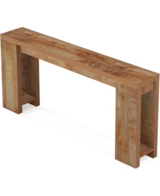 70.9-Inch Extra Long Console Table, Farmhouse Wood Sofa Table Behind Couch, Narrow Entryway Accent Table