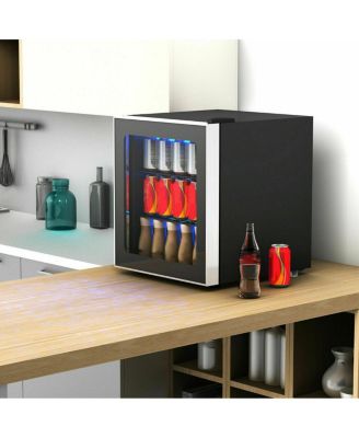 60 Can Beverage Mini  Refrigerator with Glass Door