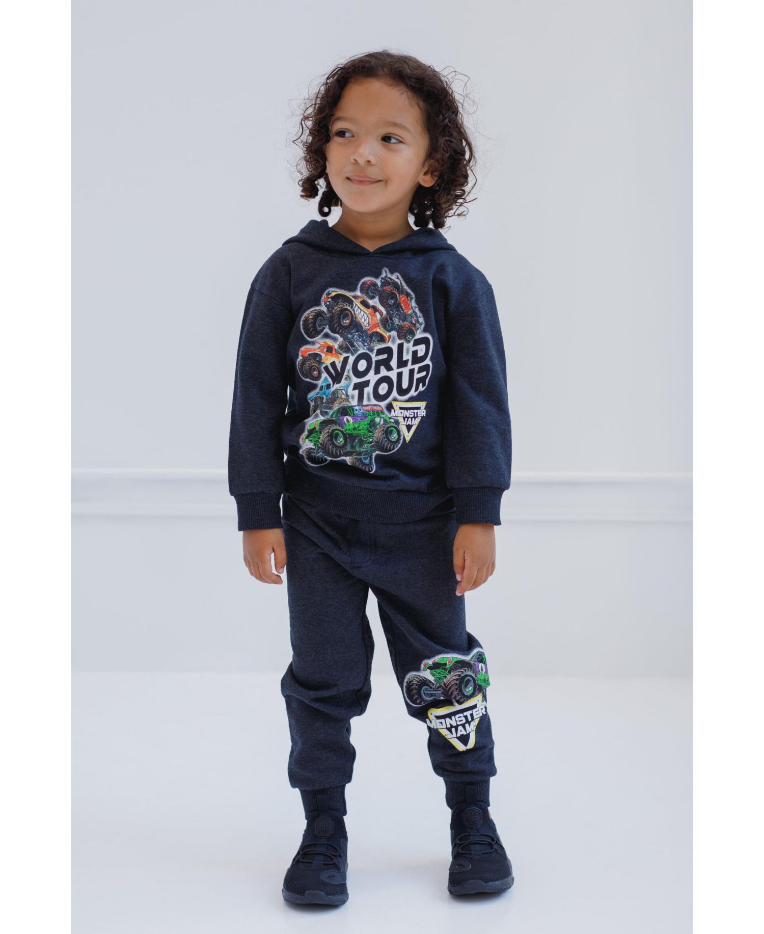 Baby Boys 6-12 Grave Digger Monster Mutt Megalodon Fleece Pullover Hoodie & Pants