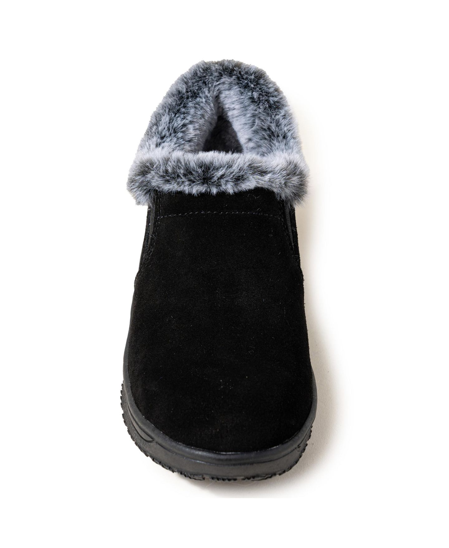 Женские ботинки Minnetonka Eagan Suede Faux Fur Lined Booties, цвет: Чёрный — фото 2