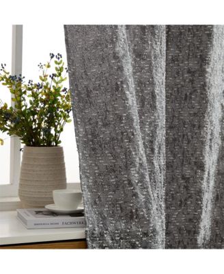 Avalon Jacquard Slub Texture - Privacy Curtains with Grommet Lightweight Window Curtain Panels, Set of 2