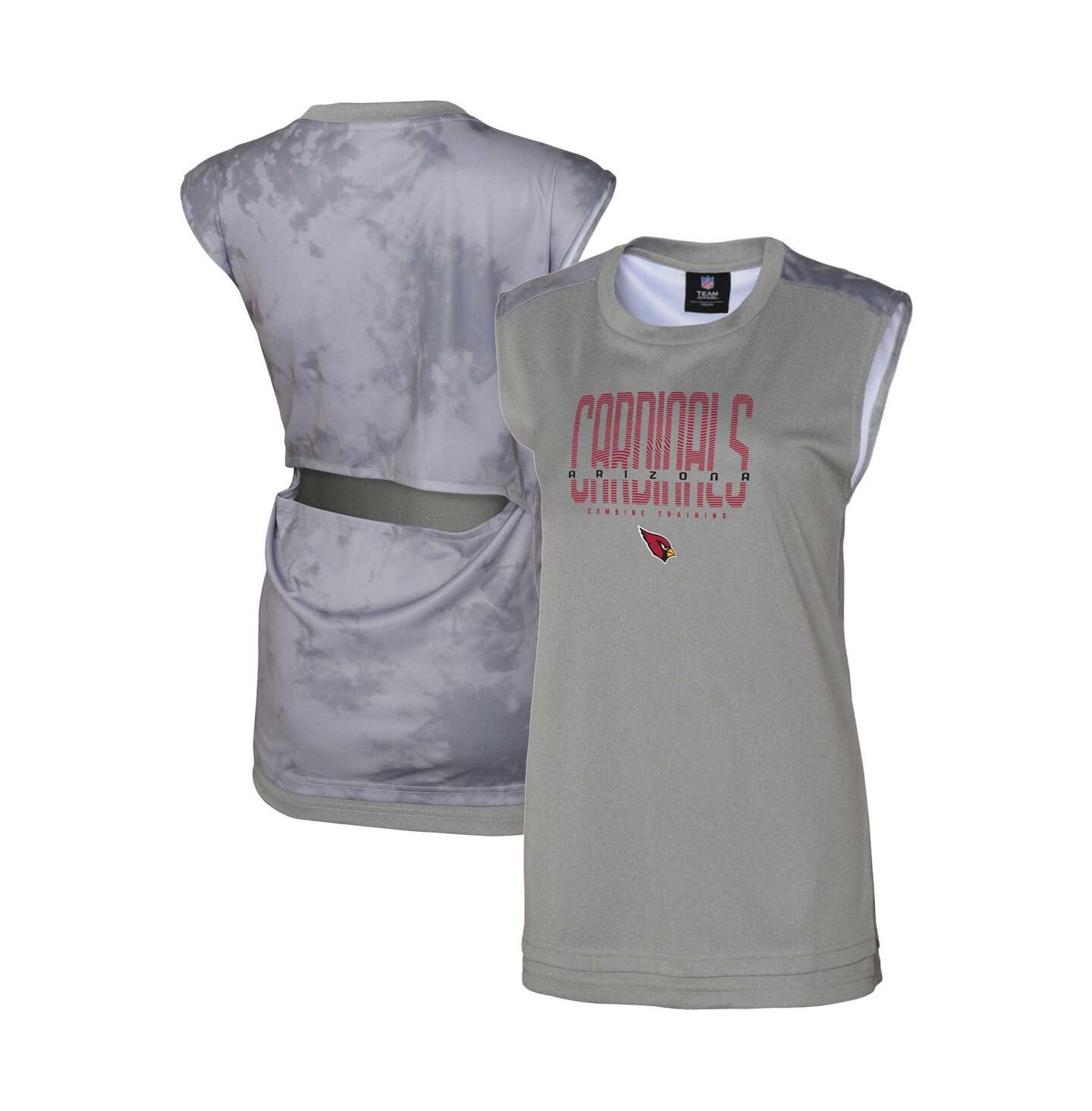Женский топ Outerstuff Gray Arizona Cardinals No Sweat Tank Top — фото 3