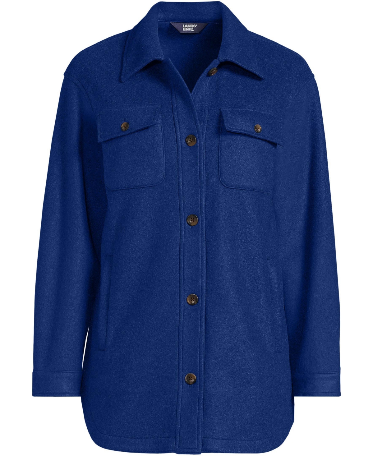 Lands' End Women's Petite Luxe Fleece Shirt Jacket