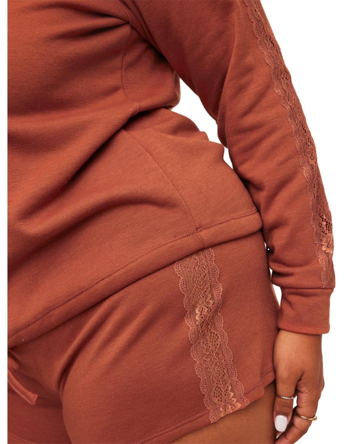 Adore Me Plus Size Alexia Sweatshirt And Shorts Set