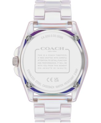 Women's Greyson Ionic Plated Rainbow Ceramic Bracelet Watch 36mm