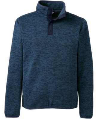 Лендс-Энд Земли Конец Мужские Унисекс Пуловер Свитер Флис Snapneck 10590₽
