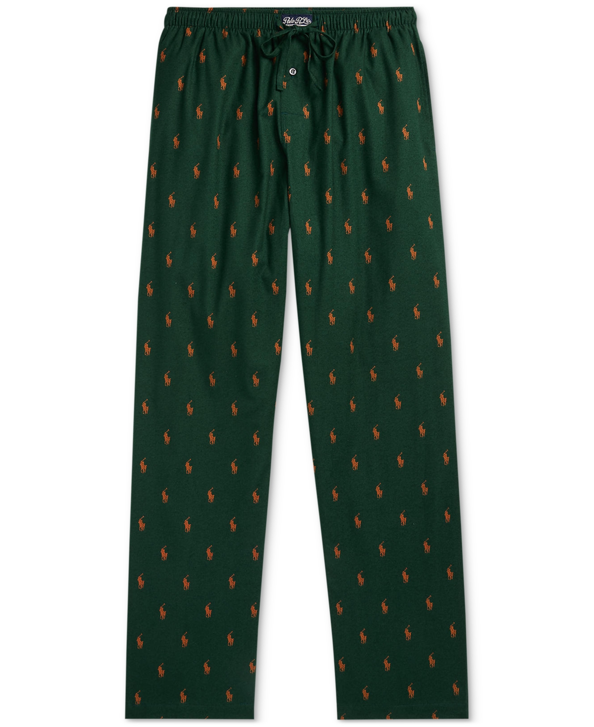 Polo Ralph Lauren Men's Flannel Pony-Print Pajama Pants -ACTIVE ORANGE ALL OVER POLO P