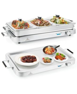 2 in 1 Electric Warming Tray with Temperature Control