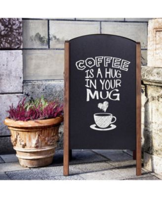 40-Inch Wooden A-Frame Sidewalk Chalkboard Sign for Wedding or Event Signage