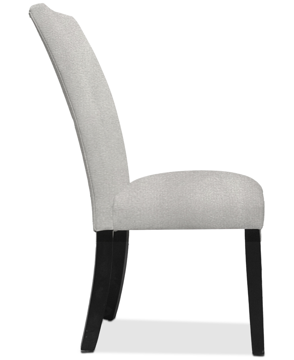 Macy's Kellet Grey Velvet Side Chair In Grey