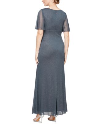 Женское платье из блестящей сетки SL Fashions, украшенное блестками