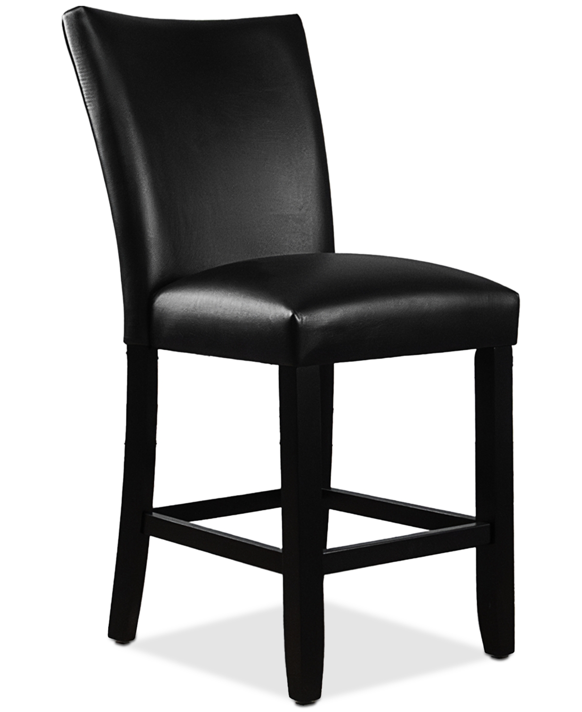 Macy's Kellet Faux Leather Counter Height Chair In Black