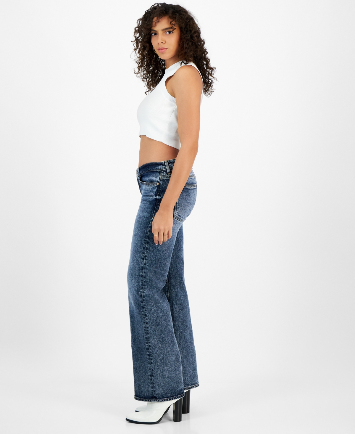 Guess Women's Low-Rise Slouchy Wide-Leg Jeans