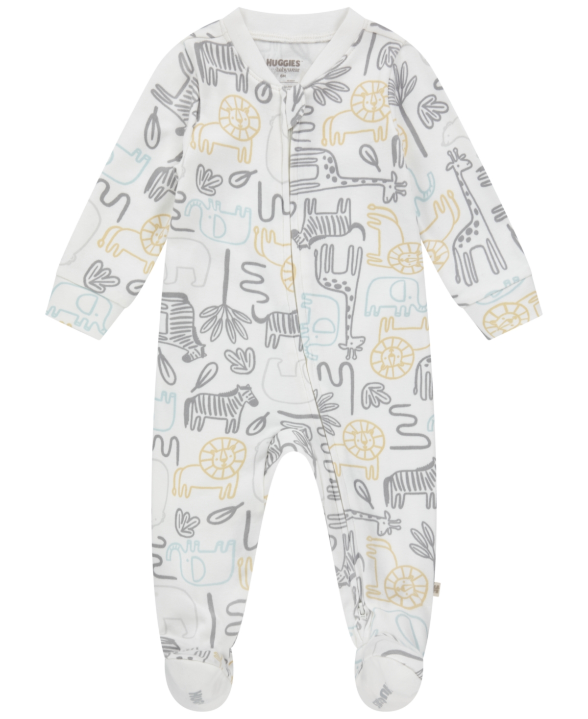 Huggies Baby Boys Organic Printed Coverall In  Snow White