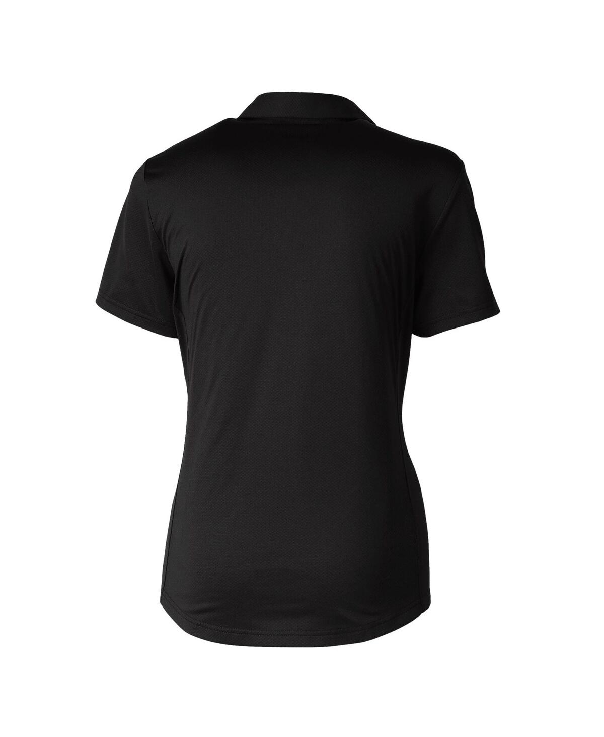 CUTTER & BUCK WOMEN'S BLACK OREGON STATE BEAVERS PROSPECT TEXTURED STRETCH POLO TOP 