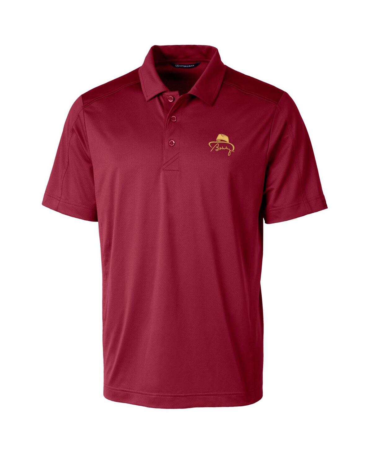 Cutter & Buck Men's Bobby Bowden Florida State Seminoles Prospect Textured Stretch Drytec Polo In Burgundy