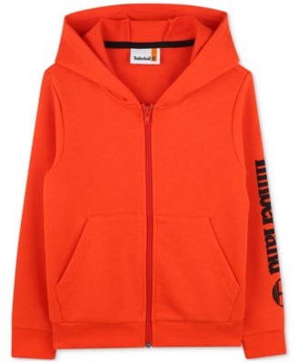 Timberland - Big Boys Logo French Terry Zip-Up Hoodie